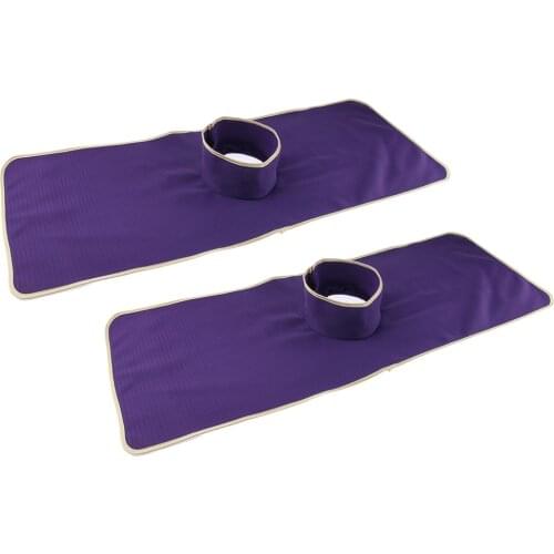 2pcs Reusable Massage Bed Tattoo Table Sheet Pad Mat With Face Hole Purple