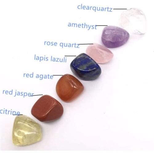 Natural 7 Chakra Tumbled Stone Set Crystals Healing Gemstones For Sale