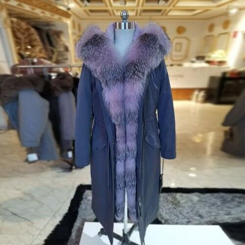 2020 new raccoon fur collar Mid-length Removable cotton lining Send to overcome female Overcoat Ladies jacket PK1759-5Z