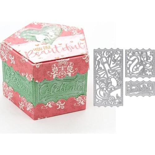 Celebrate Bottle Banner Box Metal Cutting Dies Stencils For DIY Scrapbooking Decoration Embossing Supplier Cards Craft Die Cut