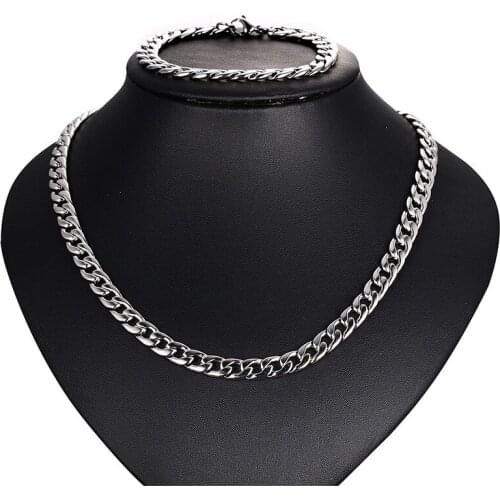 Hot Sale Twist Thick Chain Silver Color Titanium Steel Necklace For Men
