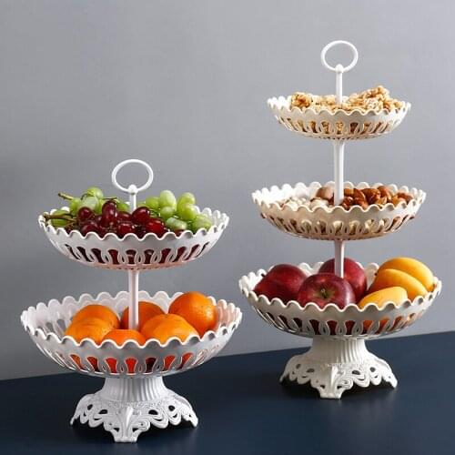 Plastic Candy Dish Living Room Home Three-layer Fruit Plate Removable Snack Plate Creative Modern Dried Fruit Basket Cake Rack