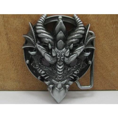 Belt Buckle Black Dragon Head Pattern Belt Buckle Metal Pin Buckles Mens Fashion Trousers / Pants DIY Belt Accessory 10pcs/lot