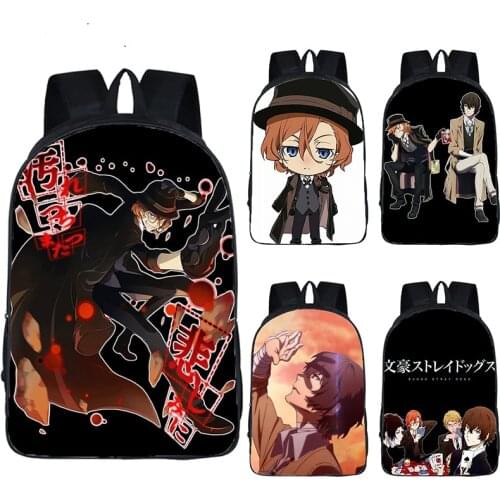 Anime Bungou Stray Dogs Season 3 Backpack Women Men Harajuku School Bags for Teenage Girls Boys Dazai Chuya Travel Mochilas