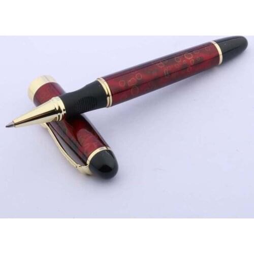 JINHAO 450 golden metal gift classic red Ice flower Trim Rollerball Pen