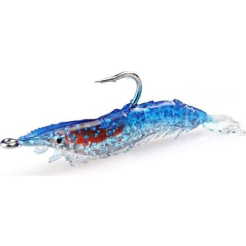 1PCS Luminous Simulation Shrimp Fishing Lure Shrimp Shrimp Artificial Bait Trout Bait fishing Lure With Hook Squid Bait Jig Hook