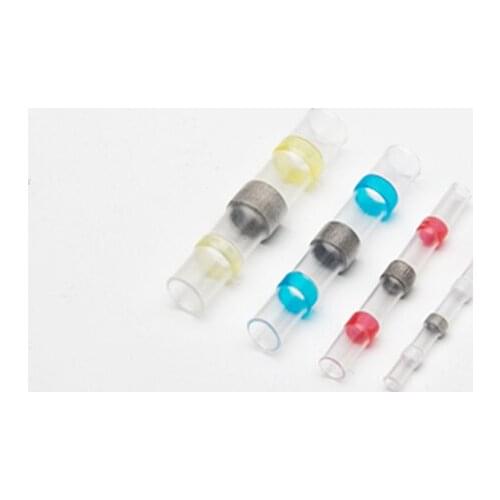 10/50/200PCS Heat Shrink Soldering Sleeve Terminals Insulated Waterproof Butt Wire Connectors Electrical Wire Soldered Terminals