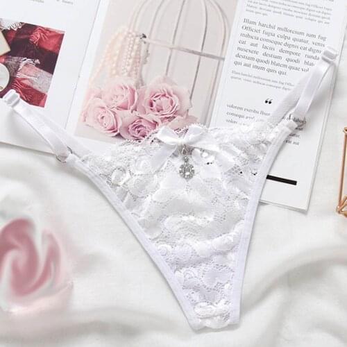 Sexy Panties Women Lace Bowknot G-String Thongs Low Waist T-Back Underpants Ladies Intimates Temptation Underwear трусы женские