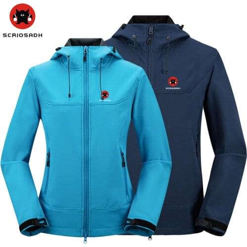 SCRIOSADH Outdoor Brand Soft Shell Jacket Mens Womens Winter Waterproof Windproof Mens Windbreaker Mountain Camping Jacket