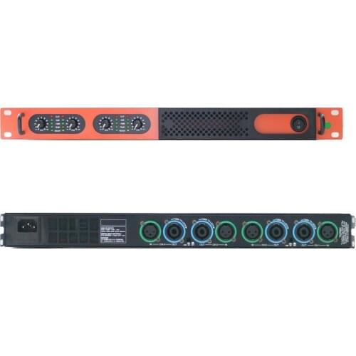 MiCWL D8400 Orange Color 4 Channel 6400W Digital High Power Amplifier 4x850 Watts Output AMP For Stage Performance Home Karaoke