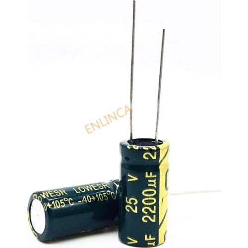 Only good quality 25v 2200uf 10*20MM high-frequency low-impedance 25v2200uf electrolytic capacitor 2200uf 25v 2200uf25v 20