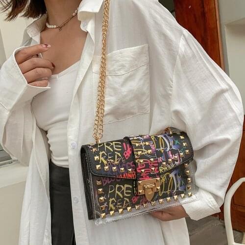 Women PU Leather Handbags Small Shoulder Bags High Quality Ladies Chain Crossbody Bags for Women Casual Rivet Messenger Bag New