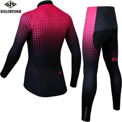 SIILENYOND womens winter warm cycling suit casual womens wear of cycling wear