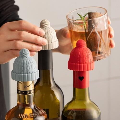 1/2/3 PCS Silicone Bottle Stopper, Wine Beer and Beverage Bottle Cap Set Leak Proof Champagne Bottles Sealer Stoppers Wine Corks