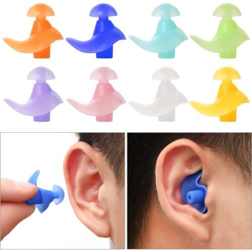 1 Pair Diving Soft Silicone Waterproof Earplugs Environmental Dust-Proof Anti-Noise Adult Ear Plug Water Sports Swim Accessories
