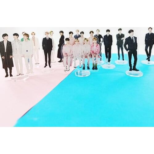 11 Pcs/lot Kpop Star Acrylic Stand Figure Model Jungkook V Jimin Suga Jin RM Jhope Collection Desk Decoration Fans
