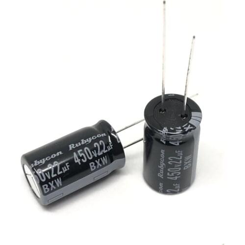 2PCS New and Original Rubycon 450V22UF 12.5X20MM 22UF 450V BXWSeries Long life low Impedance made in JAPAN