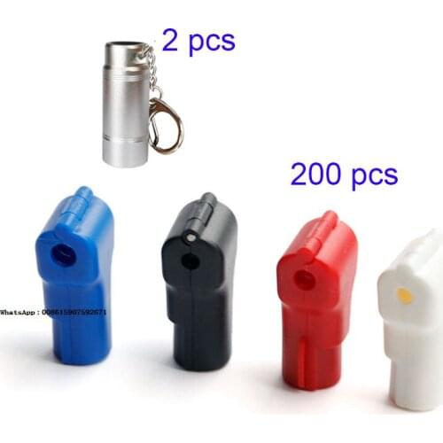200 x EAS anti-theft stop lock for display security hook stem&peg stoplock+2pcs magnetic detacher key