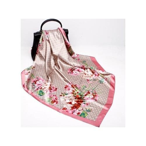 90*90cm New Peach Printing Scarf Womens All-match Printed Scarf Shawl women