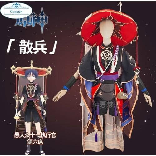 Anime! Genshin Impact Scaramouche Game Suit Gorgeous Uniform Cosplay Costume Halloween Carnival Party Outfit For Men 2021 NEW