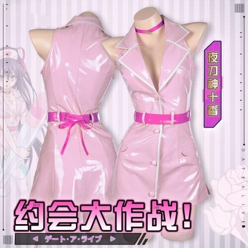 【Aug. STOCK】Anime Date A live Yatogami Tohka Nurse Uniform Sexy Outfit Dress Cosplay Costume Women Halloween Free Shipping 2020