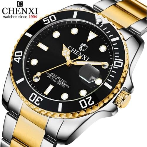 CHENXI Fashion Men Watches Mens Creative Business Quartz Clock Waterproof Watch Male Stainless Steel Watches Relogio Masculino