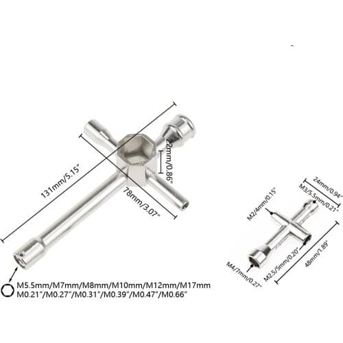 HSP 80132 80129 Cross Wrenches Sleeve for RC Model Car Hobby Tool