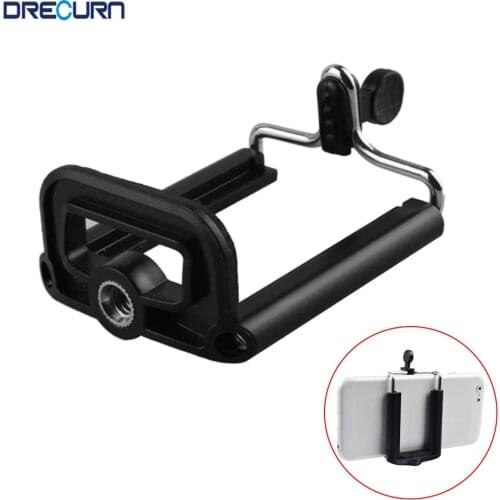 DRECURN Camera Clip Phone Holder Clips Universal 1/4 Screw Mount Bracket U Phone Clip Smartphone Cell Phone Tripod Stand
