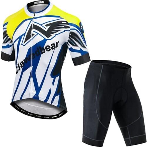 YOCENEMen Quick Dry Cycling Wear Sbsorb Bike Bib Shorts Set Breathable Compression Jersey
