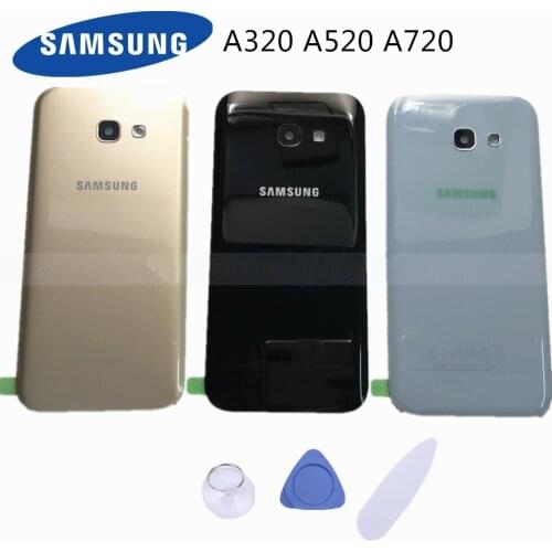 A320 Battery Door for Samsung Galaxy A3 2017 A520 A720 Back Housing Case Cover + Camera Lens + Adhesive Sticker Replacement