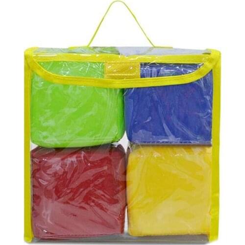 Top Deals DIY Education Playing Dice, Pocket Squares ,Photo Pocket Foam Stacking Blocks - Set Of 4
