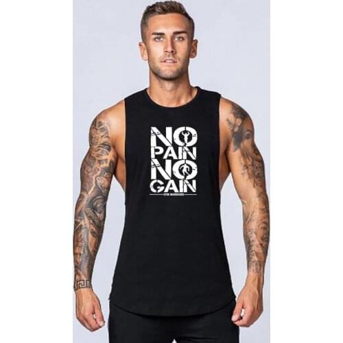 Gym Mens Tank Top Workout Sportswear Shirt Stringer Fashion Clothing Bodybuilding Singlets Cotton Fitness Vest Muscle Sleeveless