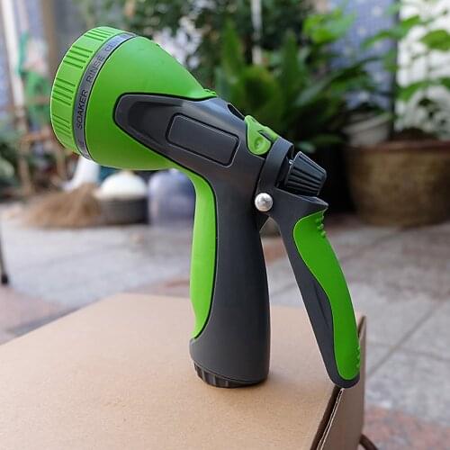 Garden Hose Nozzle 10 Patterns Anti-Slip Durable Hand-Held Garden Sprayer for Watering Lawn Patio Garden Showering Pets US