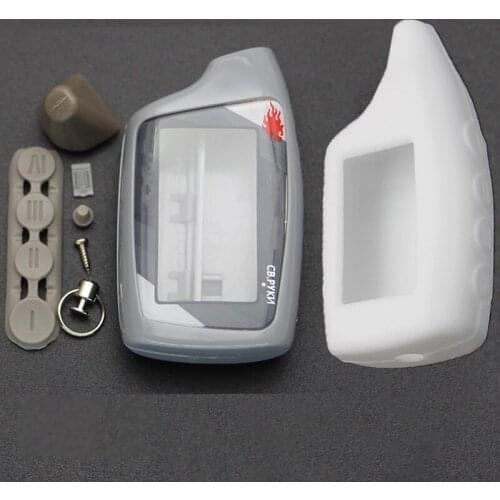 New M6 Case Keychain for Russian Scher-Khan Magicar 5 2-Way Car Alarm LCD Remote Control /Scher Khan M5 M902F/M903F Key Fob