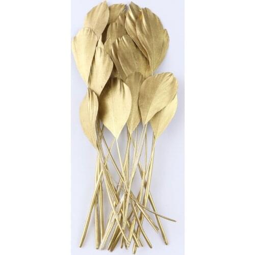 Wholesale 50pcs Gold Silver Color Real Goose Feathers 6-8 " Long DIY Wedding Decoration Accessories Plumes Feathers for Crafts