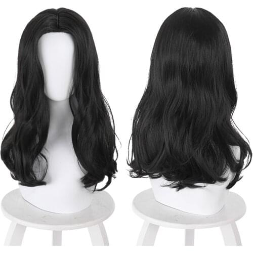 Anime Tokyo Revengers Cosplay Wigs Keisuke Baji Long Black Heat Resistant Synthetic Hair Cosplay Wig + Wig Cap