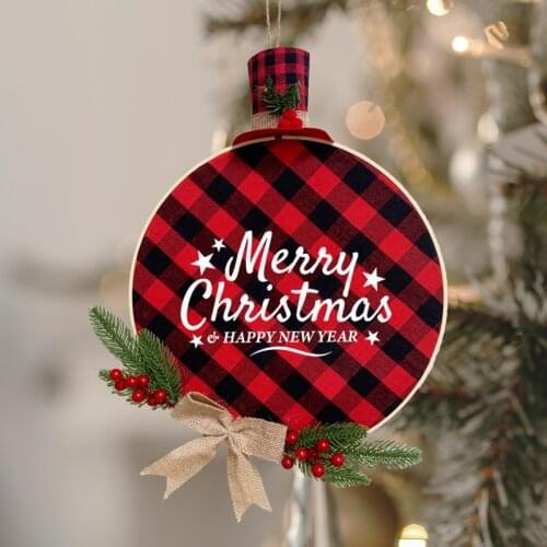 Christmas wreath pendants listing Christmas decoration venue layout props wreath ornaments door hanging welcome sign Decorate
