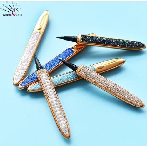 Eyeliner With Stamp Eye Liner Waterproof Eyeliner With Sparkles Magnet Extension Liquid Eyeliner maquillaje Eyelash Glue Pen