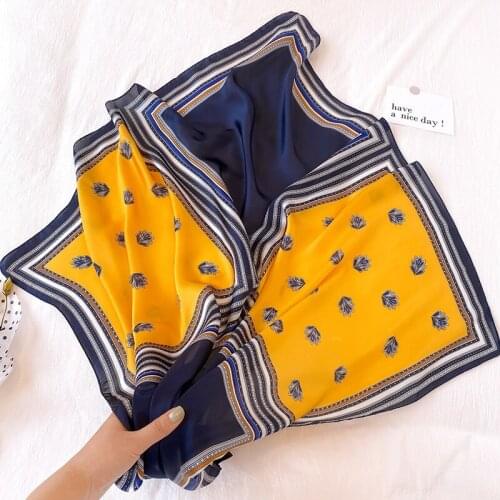 KOI LEAPING New fashion scarf for ladies leaves flowers printing scarf shawl decorative headscarf Variety professional shawl