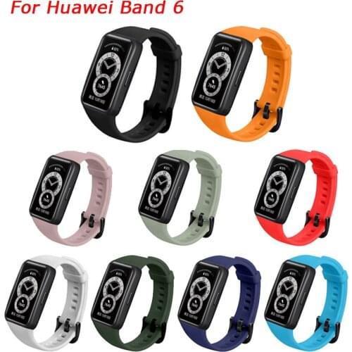 Silicone Strap for Original Huawei Band 6 Smart Watch Colorful Replacement Soft Sport Bracelet Wristband for Huawei Band 6 Strap