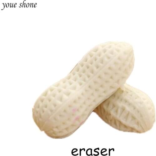 2PCS Peanut Style Eraser Food Simulation Modeling Rubber Stationery For School Students Prize Gifts Cute Eraser