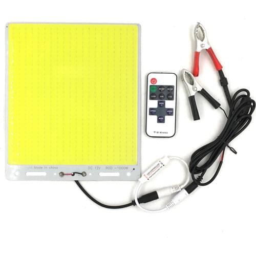 Sumbulbs 12V 300W COB LED Bulb with Dimmer 6500K Cool White Flip Chip Dimmable LED Panel Light Outdoor Lighting Car Lamps DIY