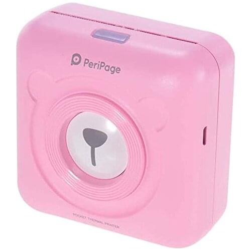 Thermal Printer,PeriPage Mini Pocket Wireless BT Thermal Printer Picture Photo Label Memo Receipt Paper Printer with USB Cable