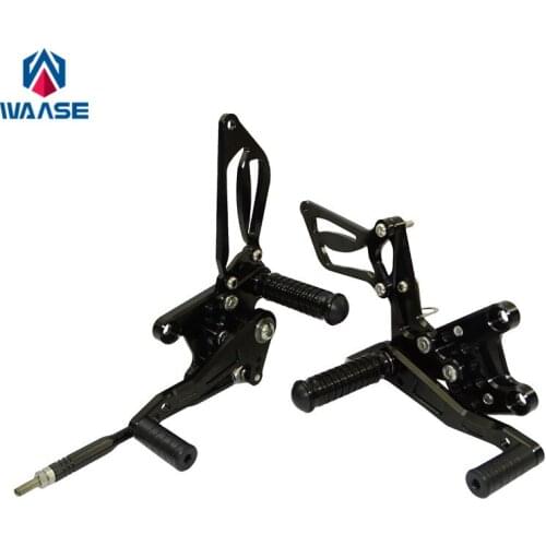 Waase For Suzuki GSXR600 GSXR 600 2000 2001 2002 2003 2004 2005 Adjustable Rider Rear Sets Rearset Footrest Foot Rest Pegs