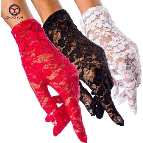 CHING YUN 2019 New summer Women Gloves Anti-UV Sexy Ultra-thin Lace Gloves Short Gloves Bike Sunscreen Gloves1136