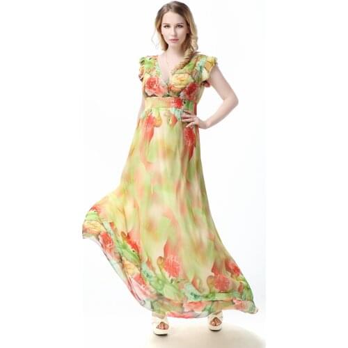 TUHAO Summer Plus Sizes 7XL 6XL 5XL Sexy Floor Length Bohemian Beach Dresses Flowers Sweet Dress Lady Maxi Long Dresses CM142