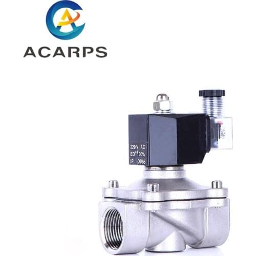1" Stainless Steel Normally Closed Solenoid Valve IP65 Pipe Control Switch Valve Water Valve 220V 110V 24V 12V