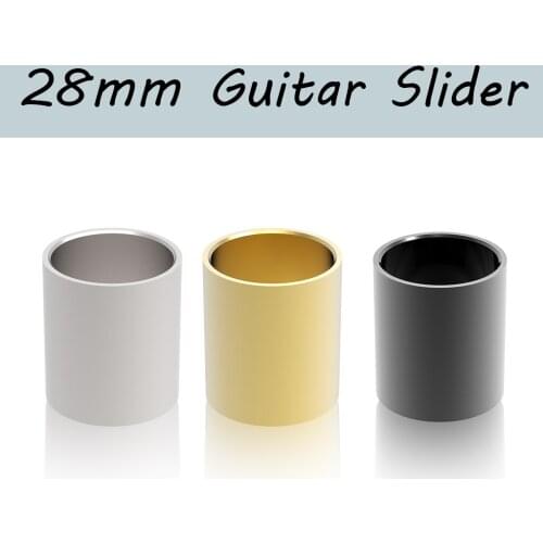 1PC Stainless Slider Deslizante Guitarra Length 28mm Smooth Edge