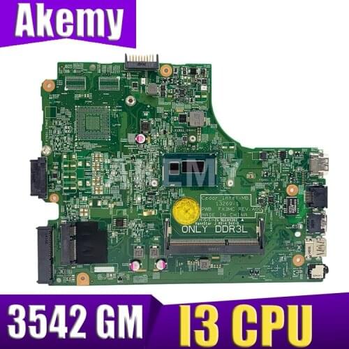 13269-1 For DELL 3542 For DELL 3442 For DELL 3543 3443 motherboard 13269-1 PWB FX3MC REV A00 motherboard I3 CPU GM work 100