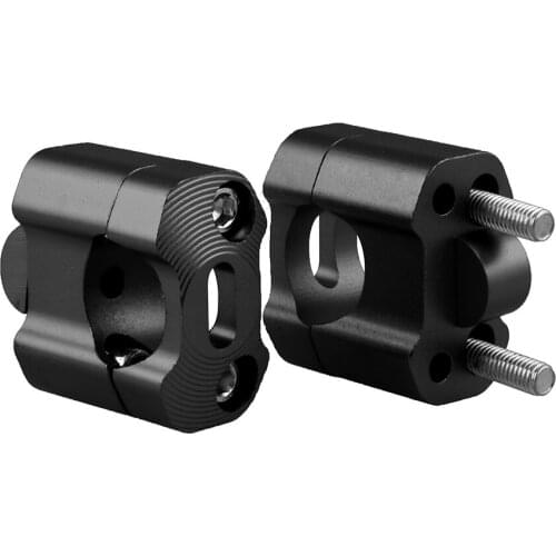2Pcs 22mm 28mm Off Road Motorcycle Clamps Adapter Black Aluminum Alloy Handlebar Fat Bar Raiser Mount